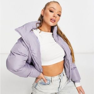 THREADBARE 🪻 puffer jacket in lilac size 4